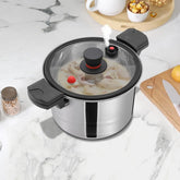 Pressure Cooker 7.4 Qt Stainless Steel Secure Lid Design