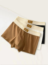 Mens Underwear Soft Boxer Shorts Solid Color 3 Pair Set