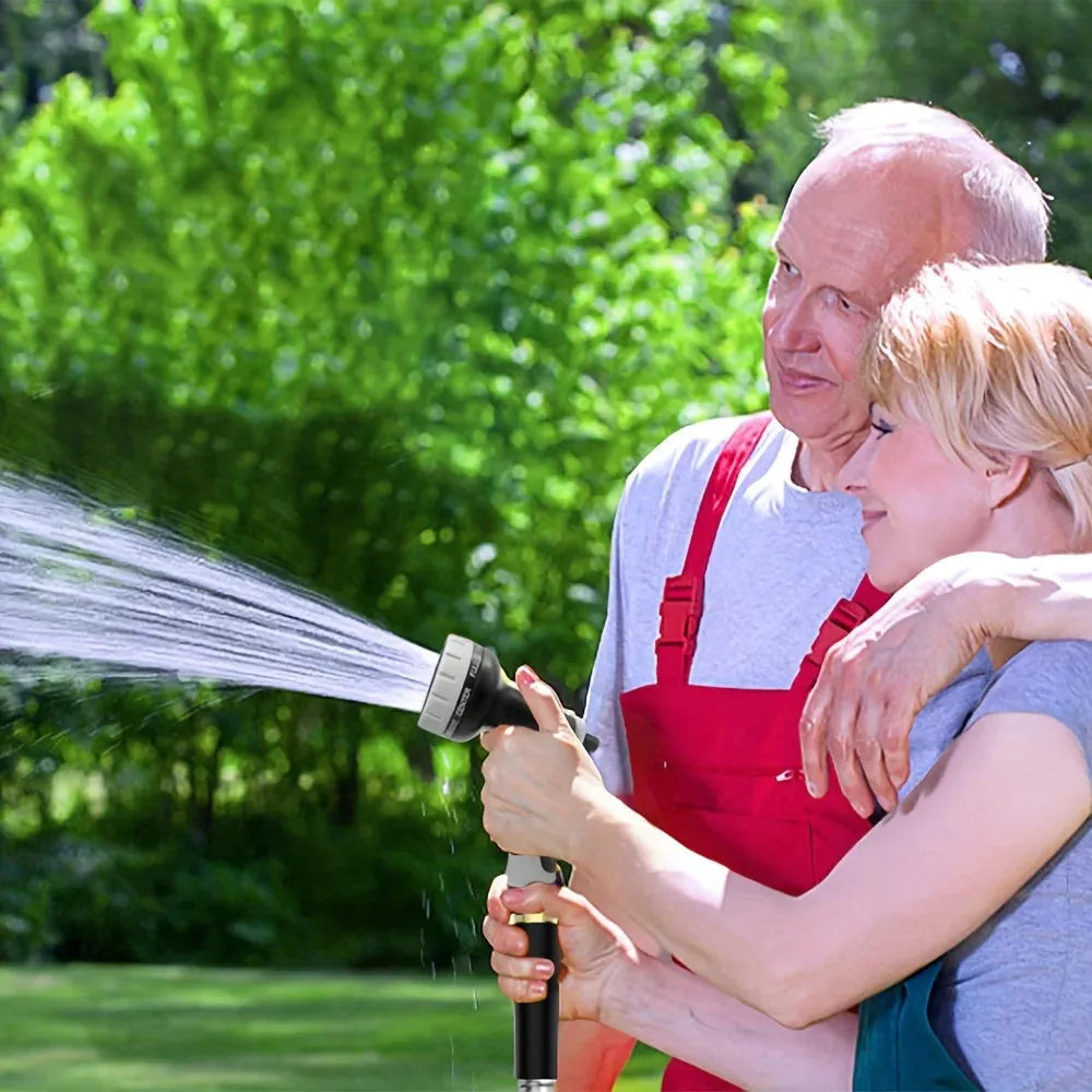 Stainless Steel Garden Hose With Adjustable Nozzle