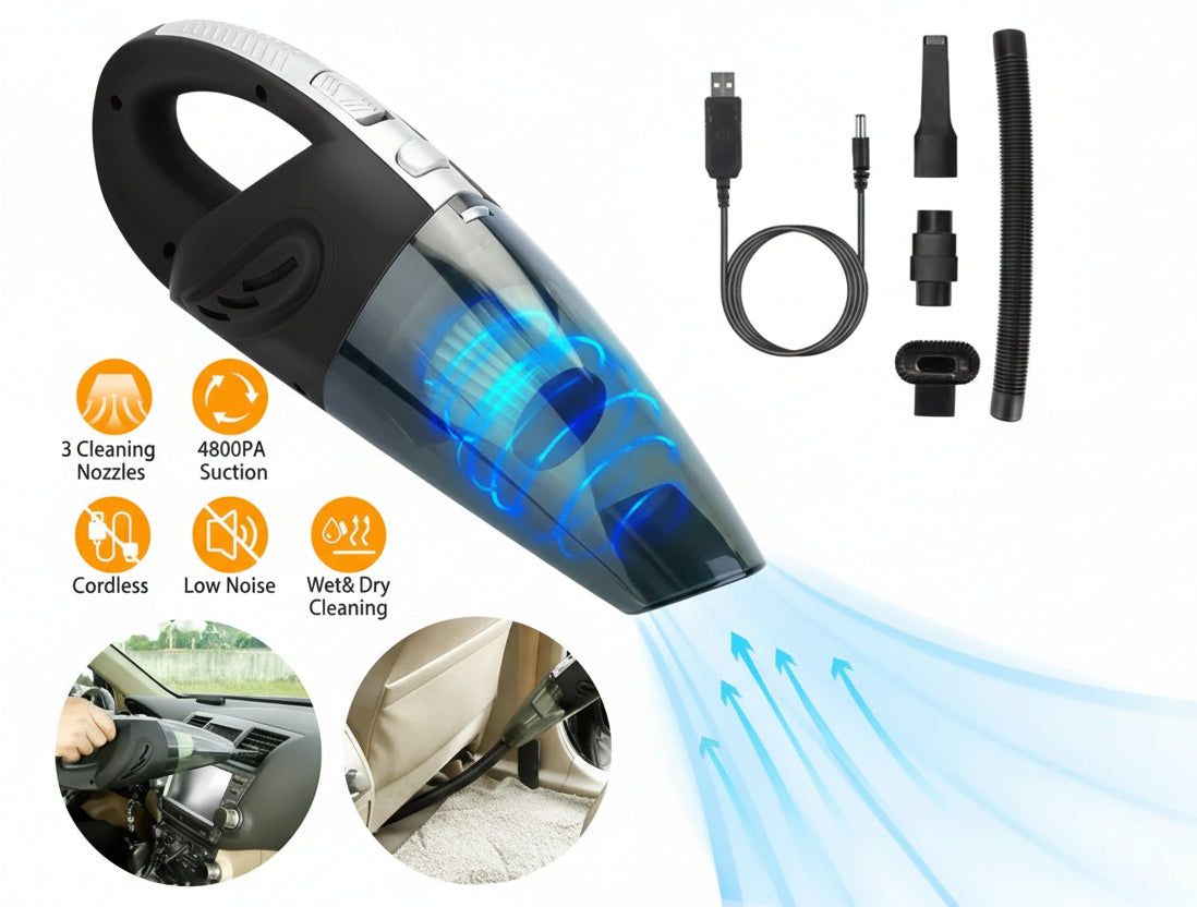 Cordless Car Vacuum Cleaner Portable and Powerful