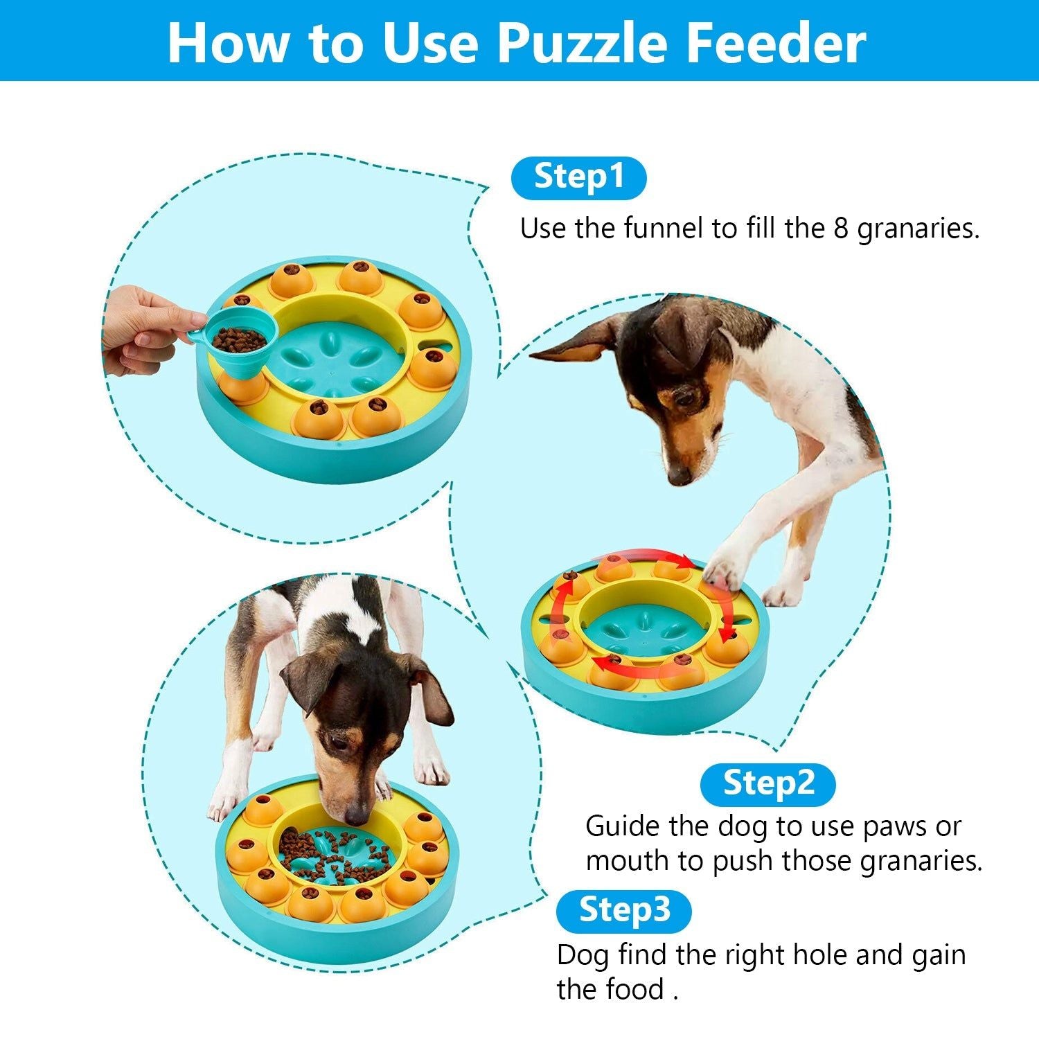 Interactive Dog Puzzle Feeder Slow Toy
