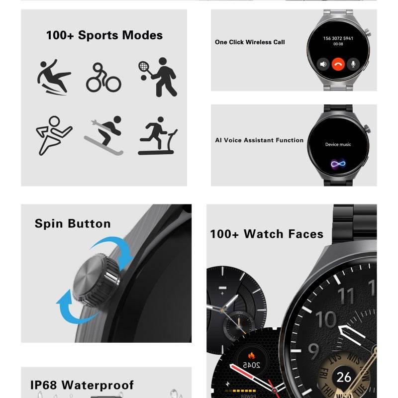 SENBONO V19 Smartwatch with Call & Heart Rate Monitor