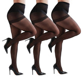 Plus Size Sheer Tights 3 Pack 20D Control Top
