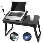 Foldable Laptop Desk with Cooling Fan and USB Ports
