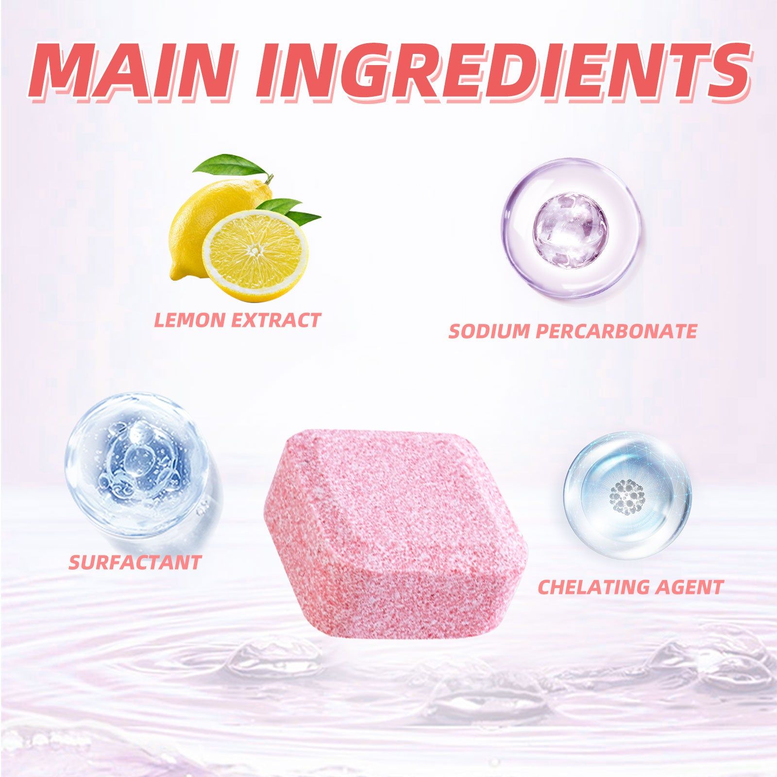 Toilet Bowl Cleaner Tablets With Lemon Extract