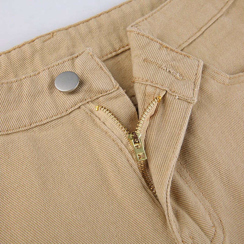 High Waist Flare Jeans Slim Bell Bottom Street Denim