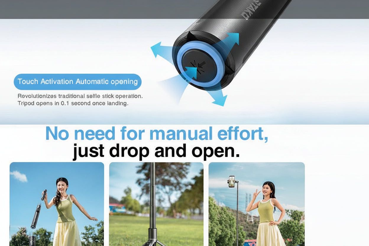 67 Inch Phone Tripod Selfie Stick with Remote Control