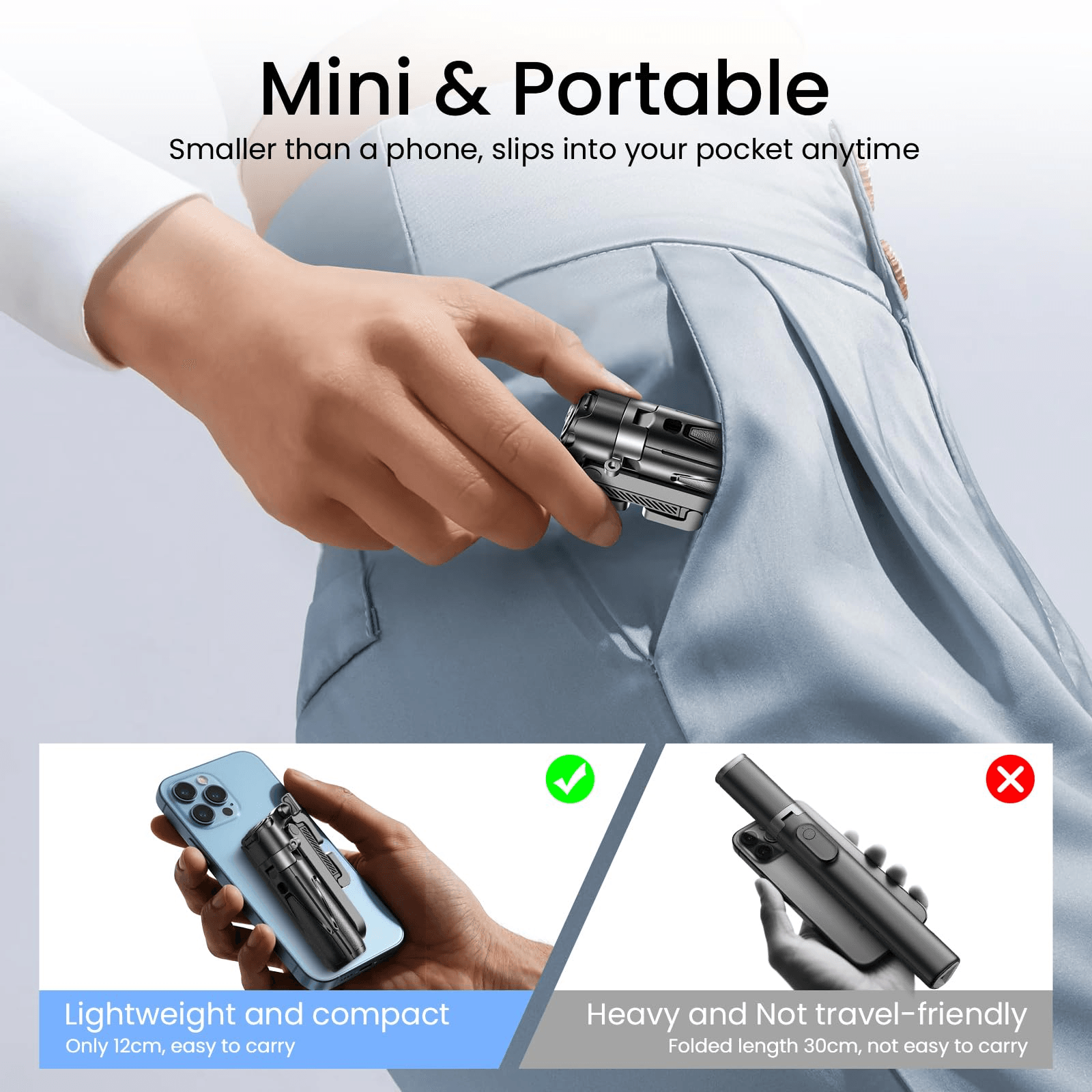 3 in 1 Portable Tripod with Bluetooth Remote