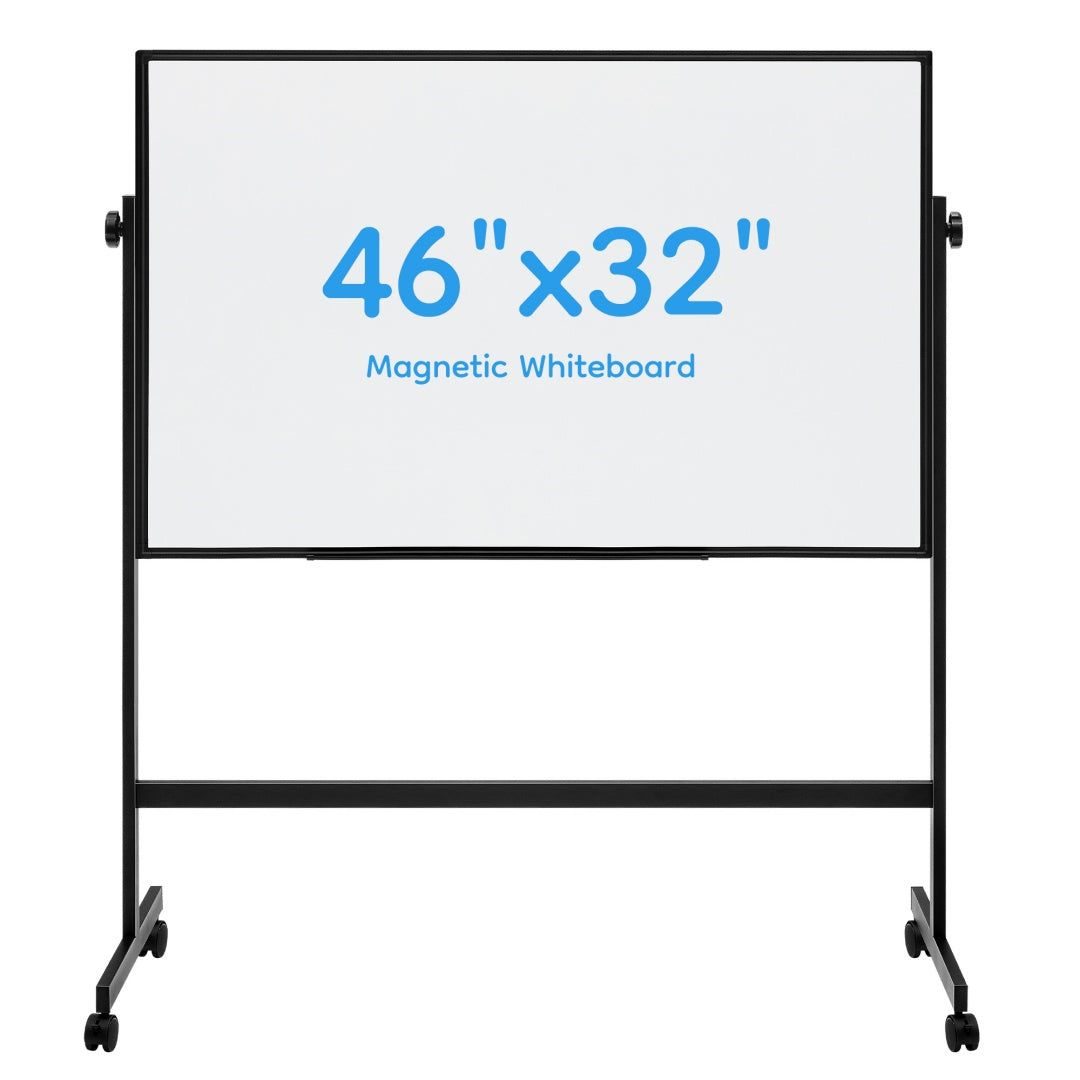 Whiteboard Mobile Magnetic Double Sided 46x32 with Stand