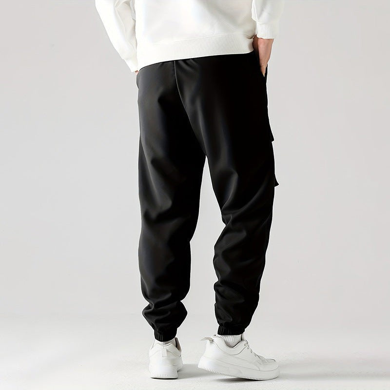 Mens Straight Leg Ankle Tie Durable Workwear Pants Everyday