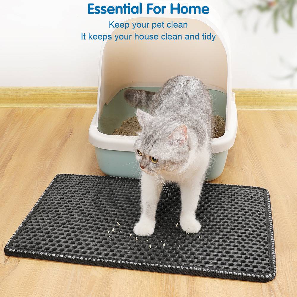 Double Layer Cat Litter Mat Waterproof EVA Design