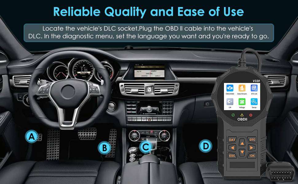 Car Code Reader OBD2 Engine Diagnostic Scanner