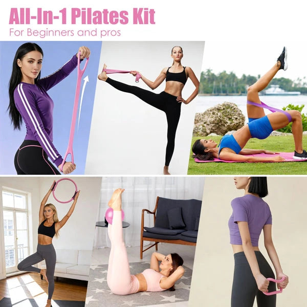 14 Piece Pilates Kit Home Gym Equipment Full Body