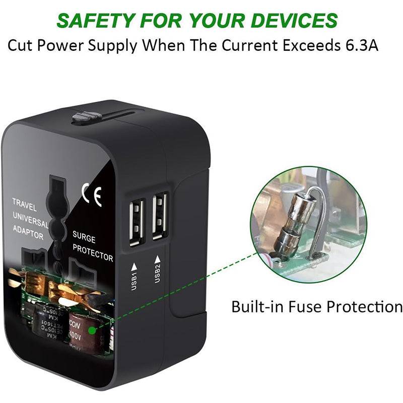 All in One Universal Travel Adapter for Worldwide Use