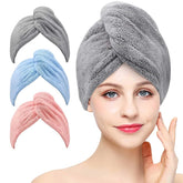 3PCS Microfiber Hair Towel Wrap Set Fast Drying