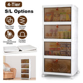 4 Tier Stackable Storage Containers with Wheels