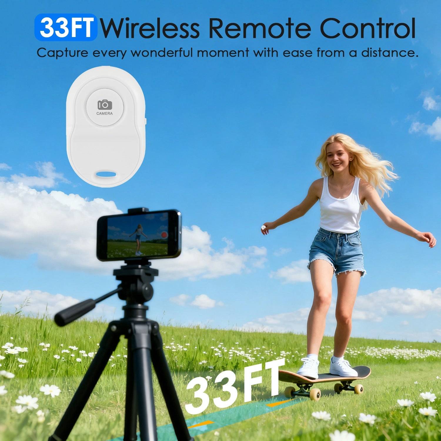 Wireless Selfie Display Monitor with 33FT Remote