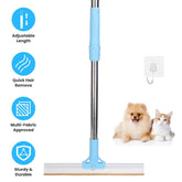 Pet Hair Remover Rake With Adjustable Telescopic Handle