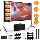 Portable Projector Screen with Stand 100" or 120"