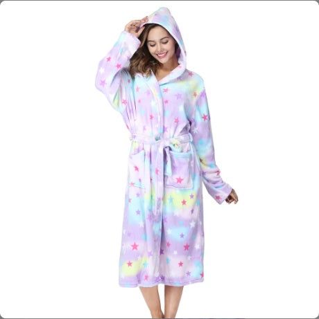Womens Oversized Flannel Bath Robe