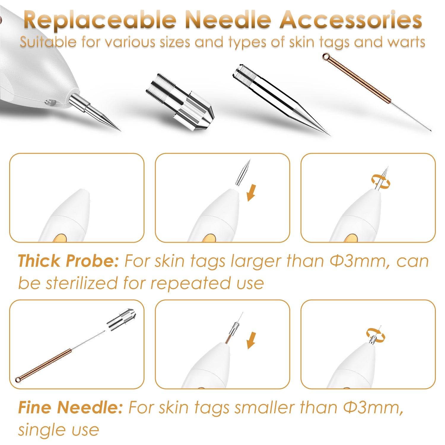 Skin Tag Remover Pen with LED Light and 9 Intensity Levels