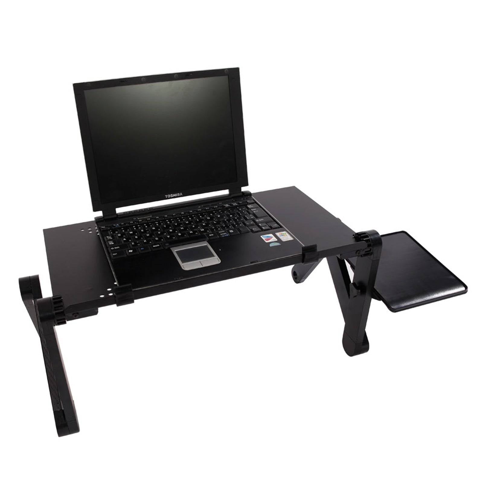 Adjustable Aluminum Laptop Stand for Desk with Mouse Plate