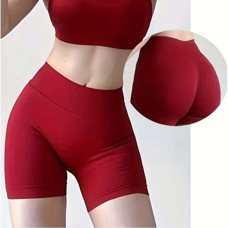 High Waisted Quick Dry Squat Proof Mid Thigh Workout Shorts