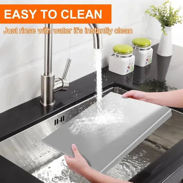 304 Stainless Steel Cutting Board with Anti Slip Base