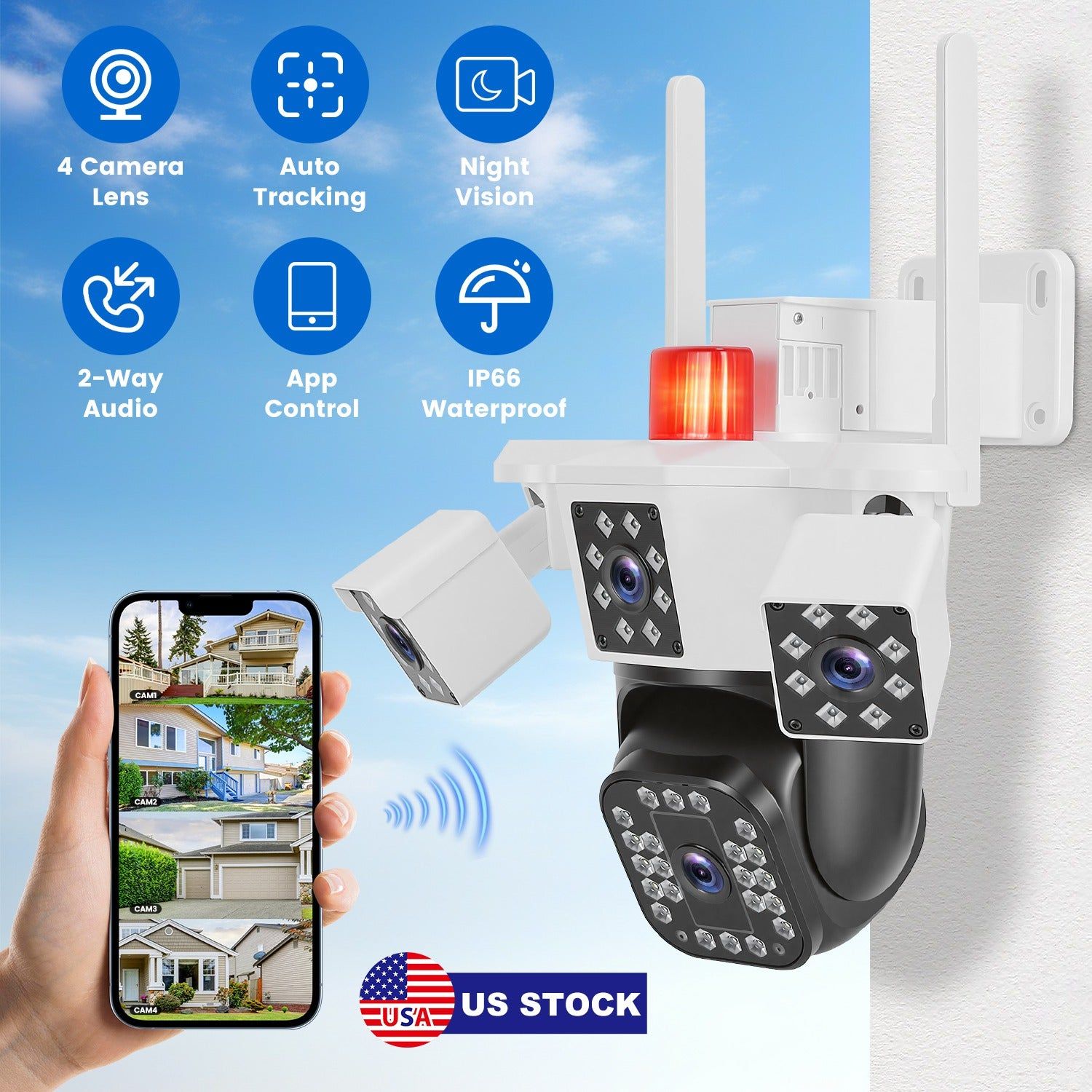 1080P Security Camera with Auto Tracking 360 View