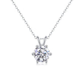 2 Carat Moissanite Necklace in S925 Sterling Silver