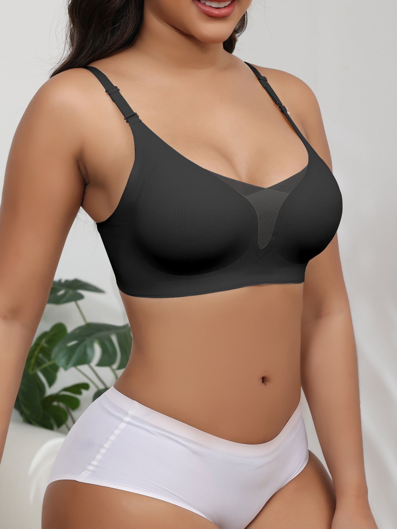 Wireless Bra Seamless Wire Free Adjustable Three Pack