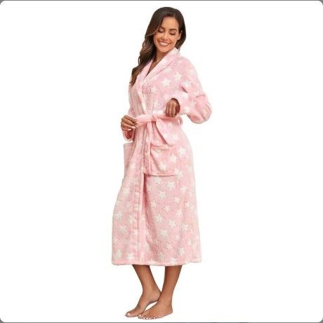 Womens Oversized Flannel Bath Robe