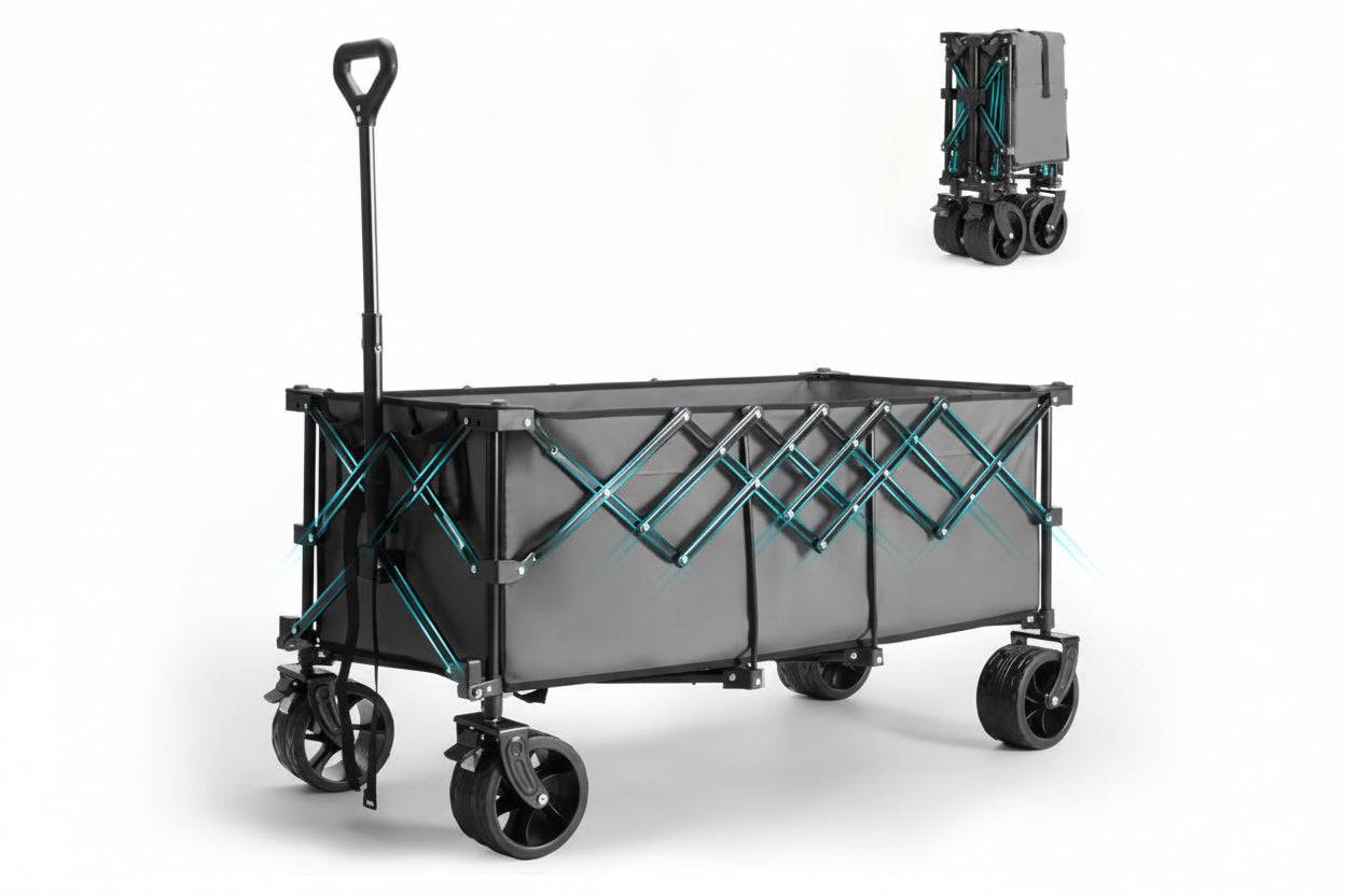 Heavy Duty Folding Utility Cart Wagon for All Terrain Use