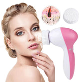 5-in-1 Face Scrubber with 360° Rotating Brush Heads