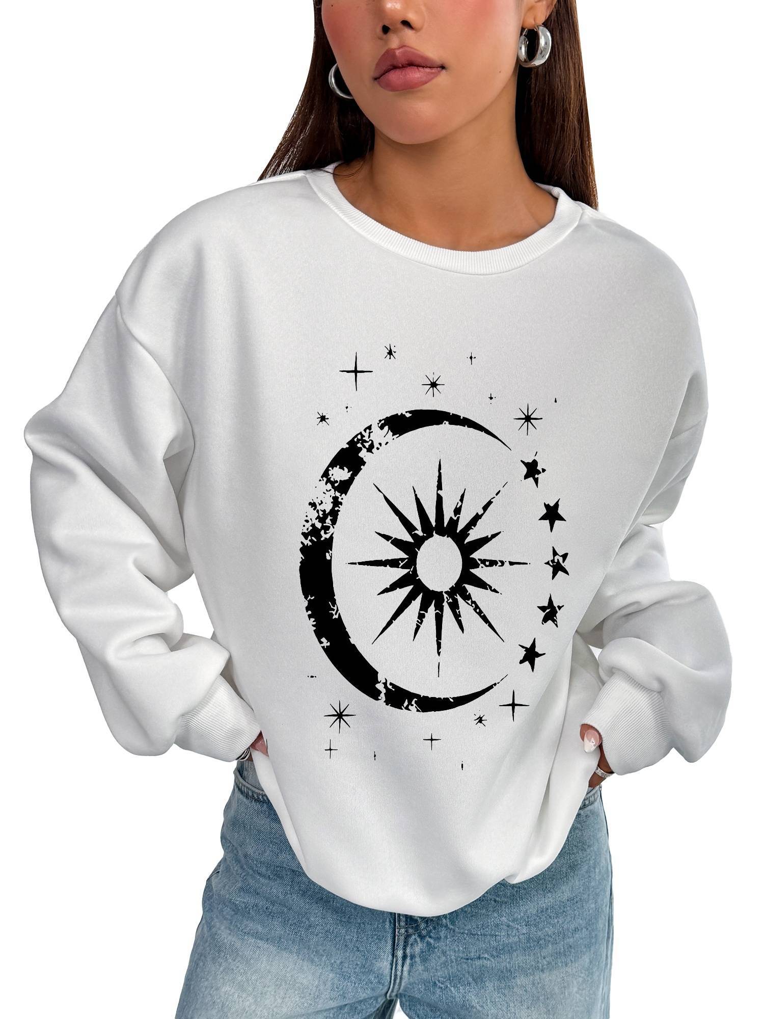 Long Sleeve T Shirt Women Crew Neck with Pockets