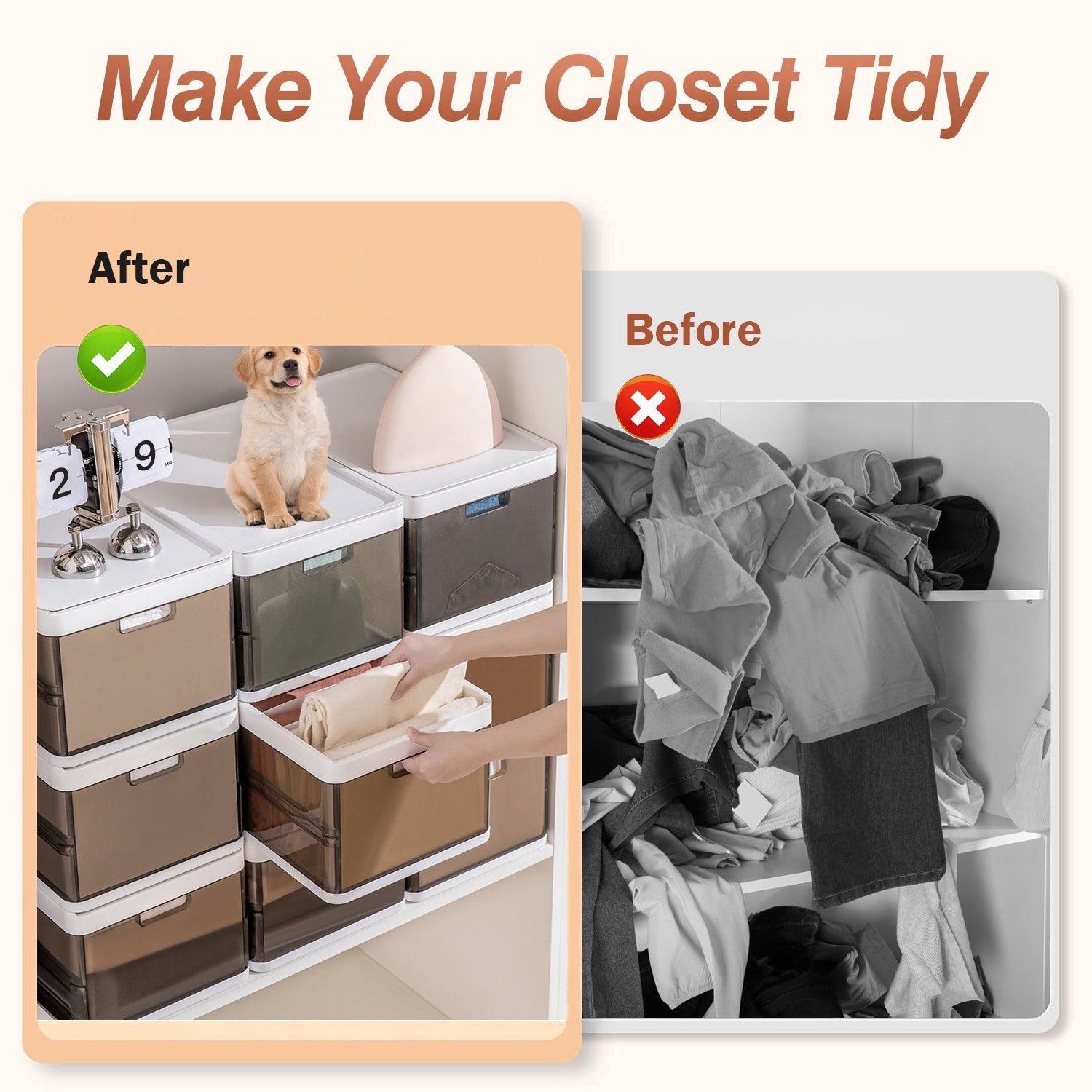 3 Pack Stackable Storage Bins with Lids