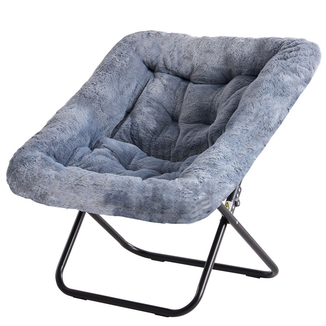 Faux Fur Folding Chair Large Lounge