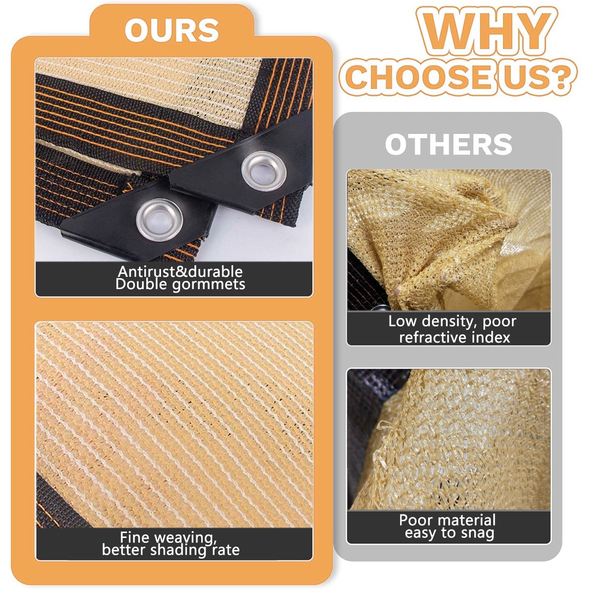 Awning Outdoor Sunshade Net 3x4M Breathable UV Canopy