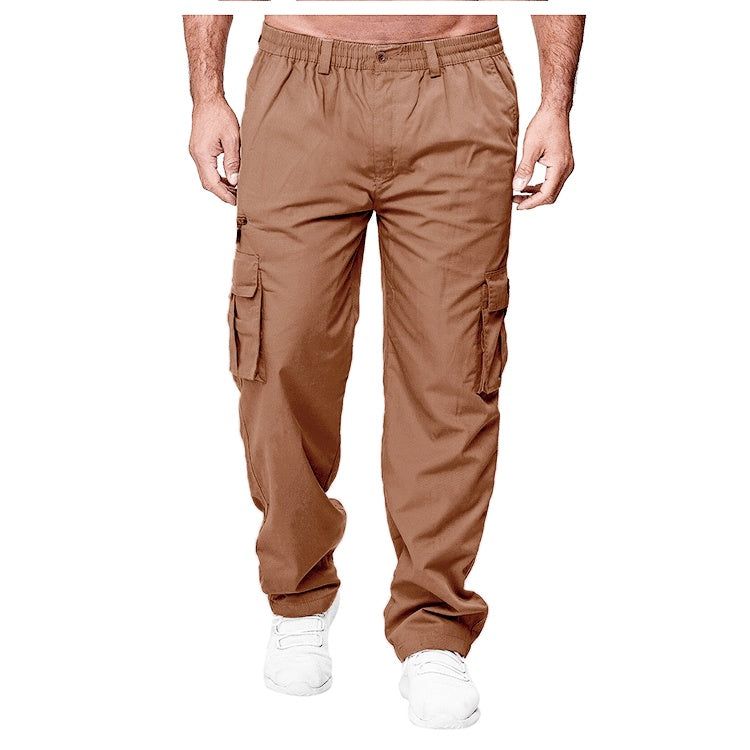 Men’s Loose Straight Leg Cargo Pants with Belt