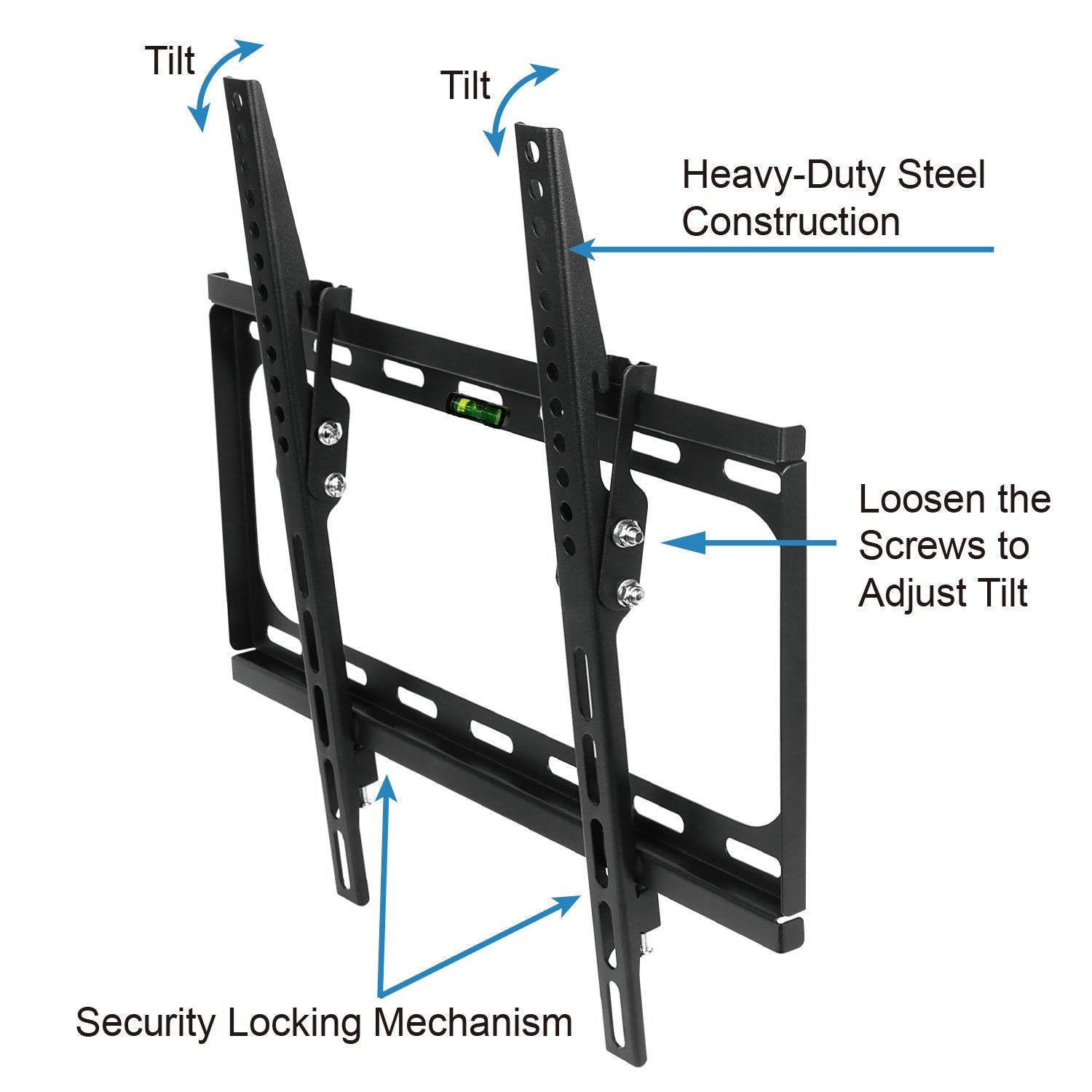 TV Mount Tilt Dual Arm Wall Bracket for 26–55 Inch TVs
