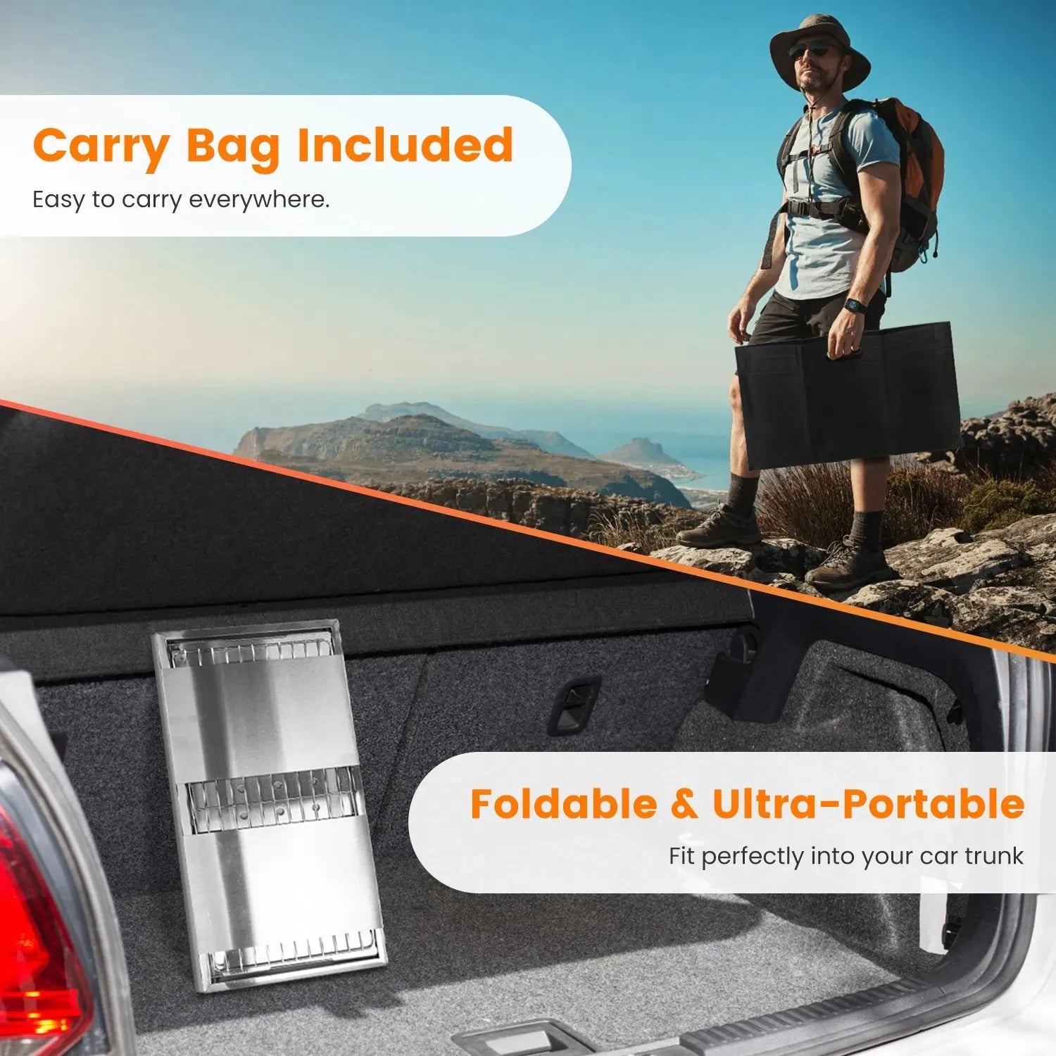 3 in 1 Portable Charcoal Grill Foldable