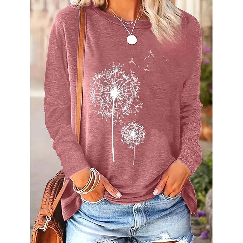 Women’s Floral Print Long Sleeve T Shirt