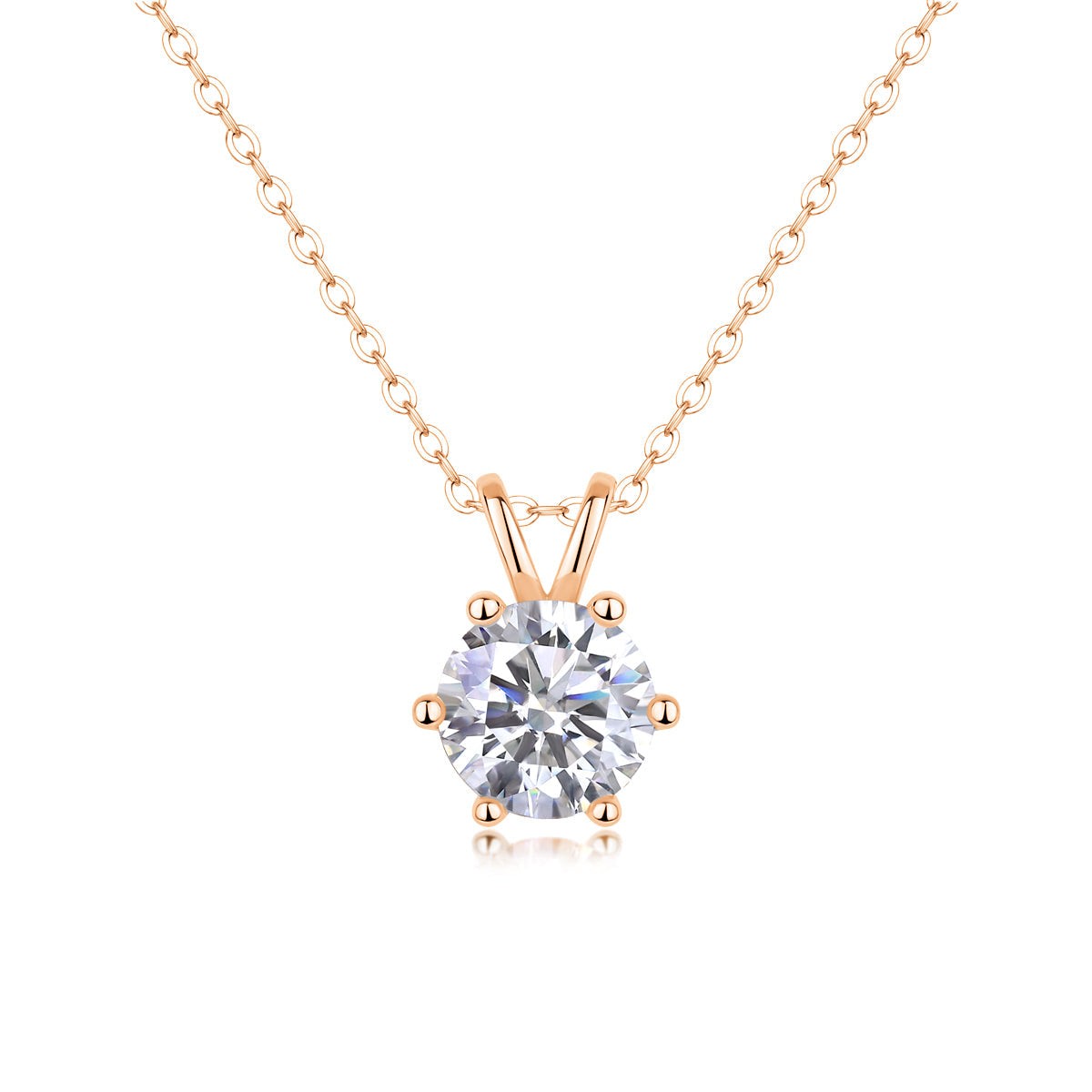 2 Carat Moissanite Necklace in S925 Sterling Silver