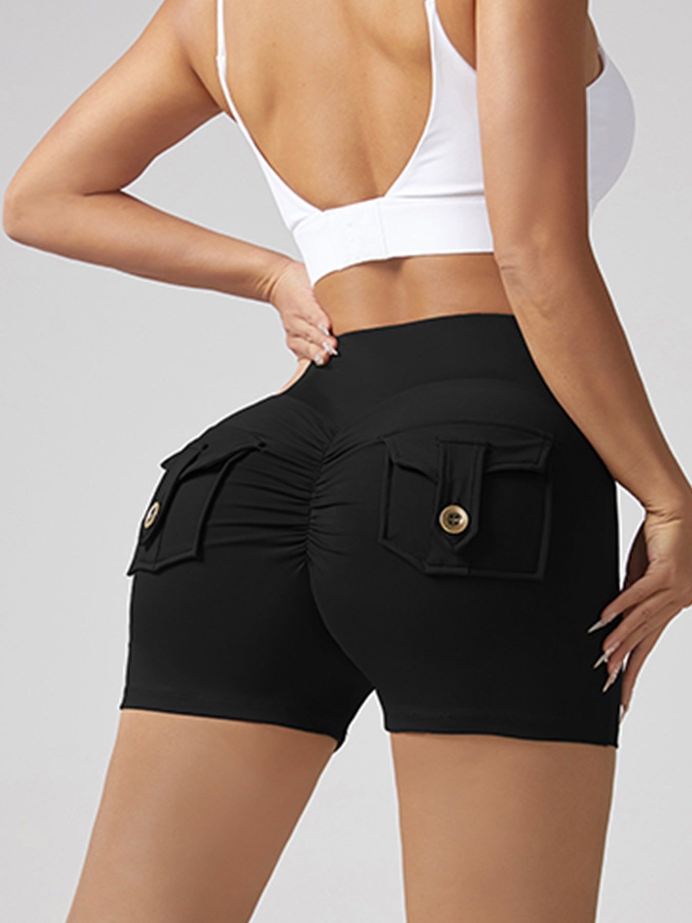 V Waist Stretch Athletic Shorts for Running and Training