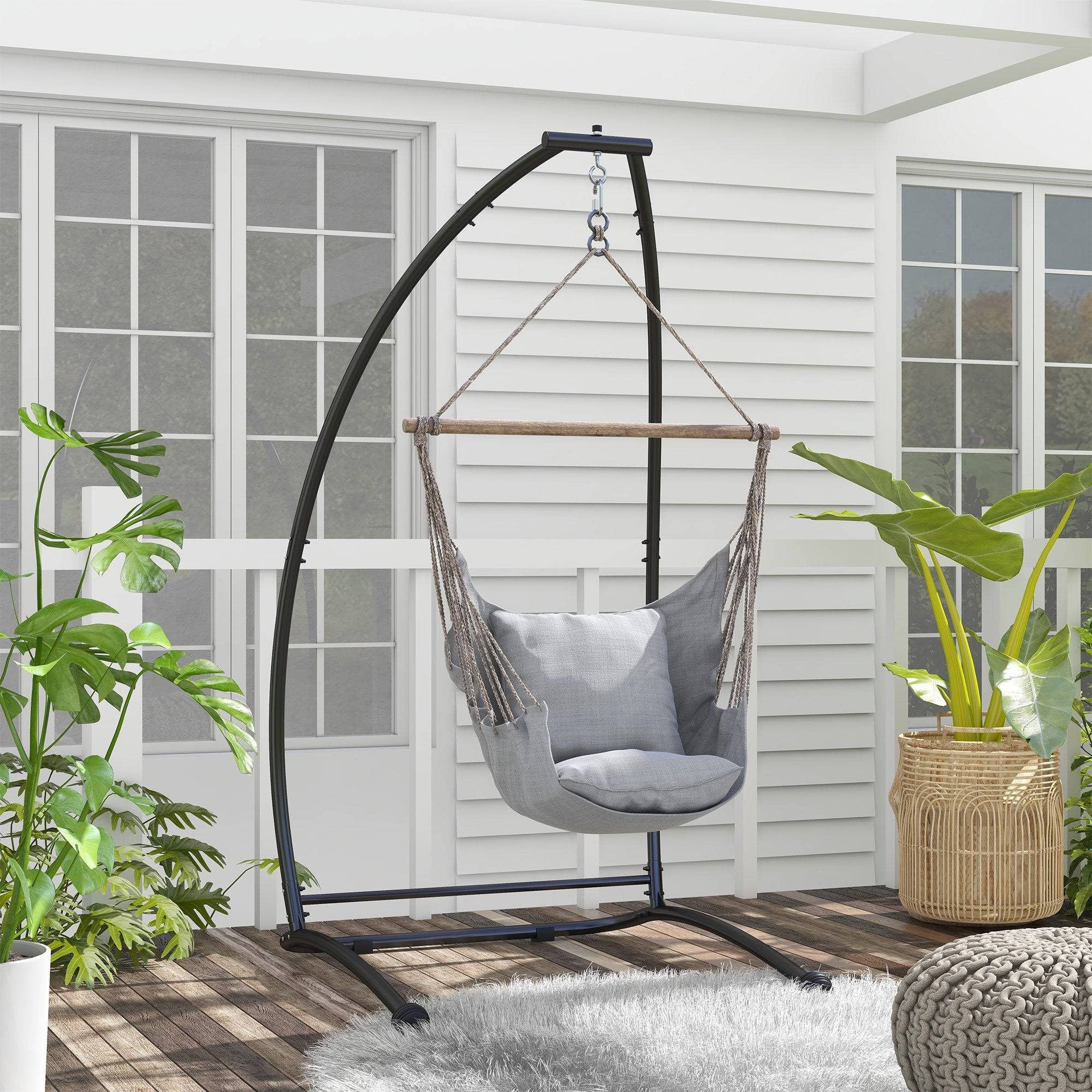 Metal Hammock Chair Stand for Indoor and Outdoor Use