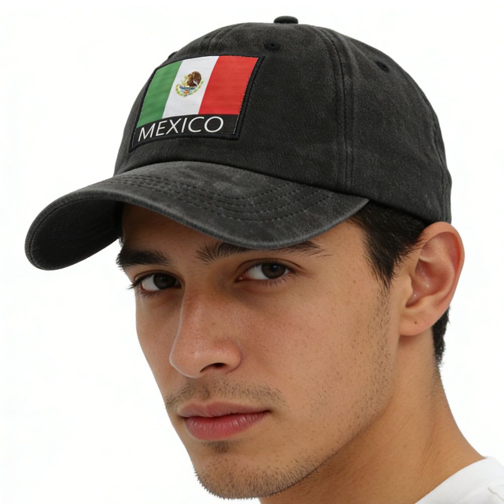 Mexico Flag Baseball Cap Adjustable with UV Protection