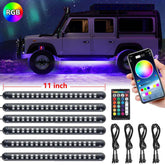 RGB Car Underglow Neon Strip Lights Kit With Music Mode
