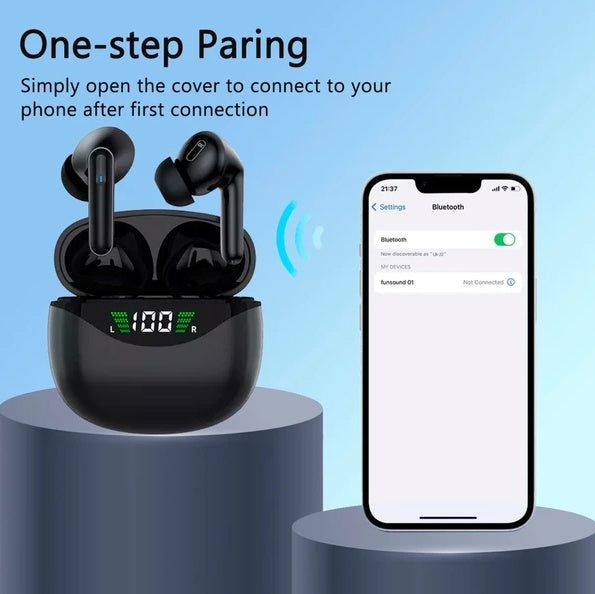Bluetooth 5.3 Wireless Earbuds Noise Cancelling IPX8