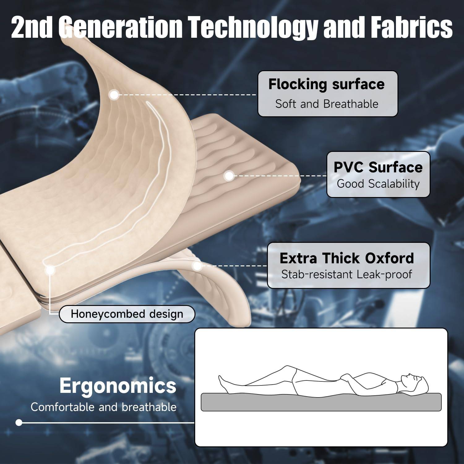 Inflatable Car Mattress For SUV And Truck With Pump