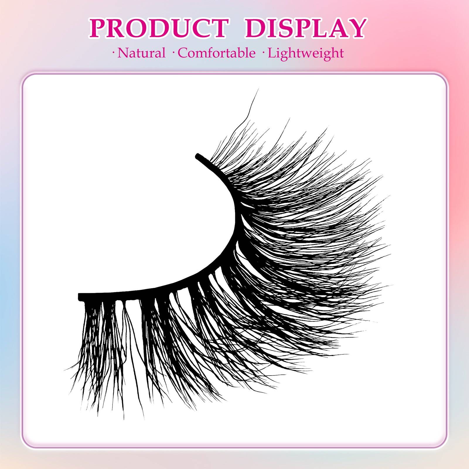 3D Faux Mink Eyelashes 10 Pairs Reusable Volume Set